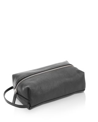 Leather Compact Toiletry Travel Bag