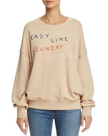 Sundry Sunday Morning Embroidered Sweatshirt | Bloomingdale's