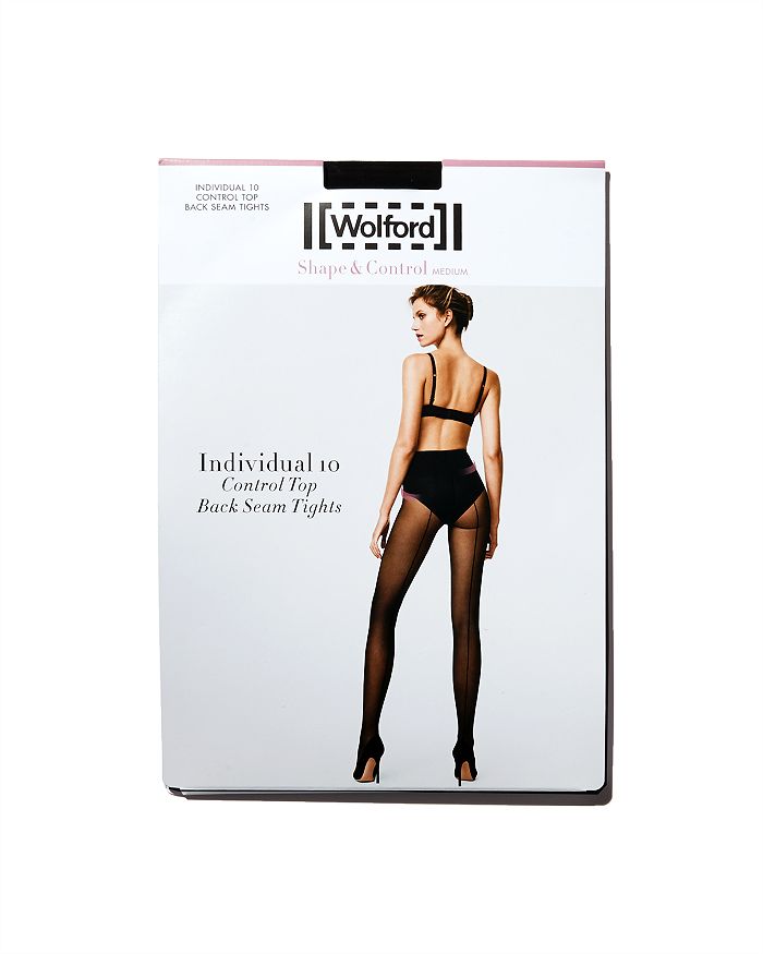 Wolford Individual 10 Control Top Back-Seam Tights