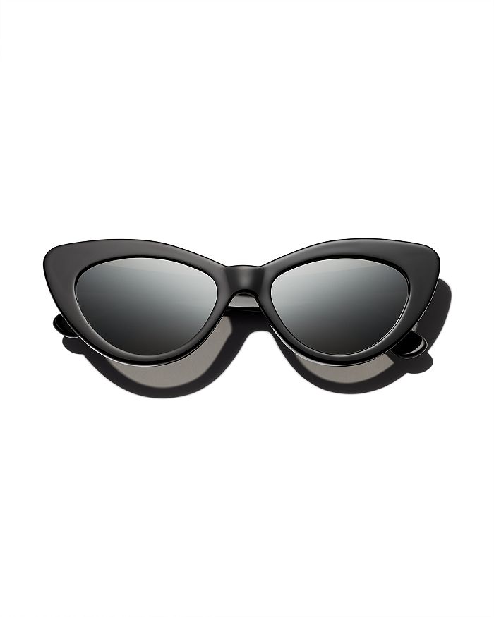 Illesteva Women's Pamela Cat Eye Sunglasses, 53mm In Black/gray