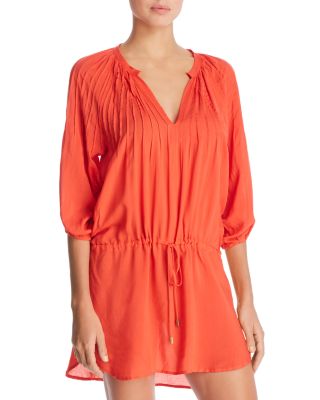 coral swim cover up