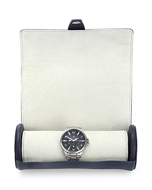 ROYCE NEW YORK LEATHER TRAVEL WATCH ROLL,930-BLUE-5