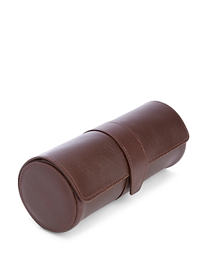 Shop Royce New York Leather Travel Watch Roll In Brown