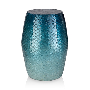 Surya Mother-of-pearl Accent Table In Aqua