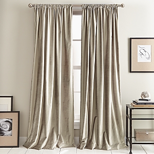 Dkny Modern Knotted Velvet 96 X 50 Window Panel, Pair In Champagne