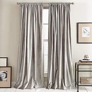 Shop Dkny Modern Knotted Velvet 84 X 50 Window Panel, Pair In Silver