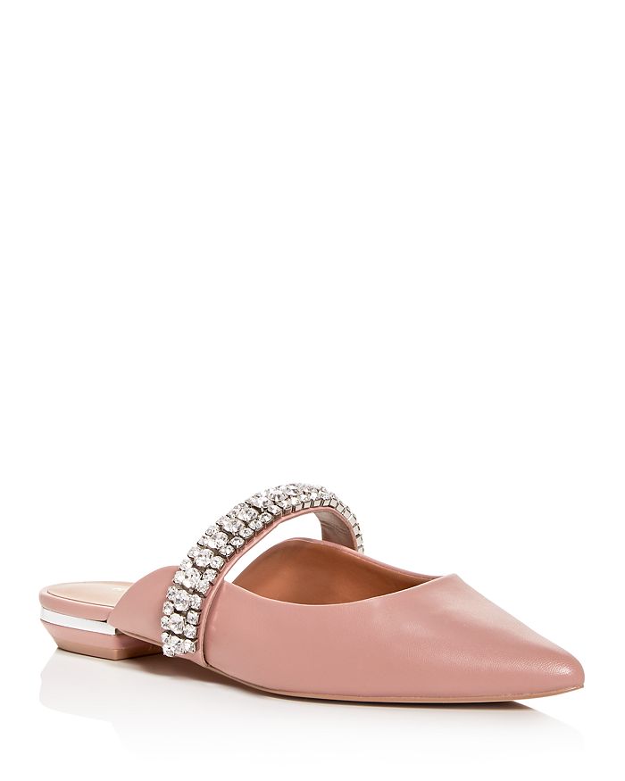 Kurt Geiger Princely Crystal Embellished Mule In Pink/silver