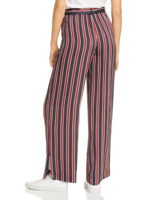FRAME Easy Side-Slit Striped Wide-Leg Pants | Bloomingdale's