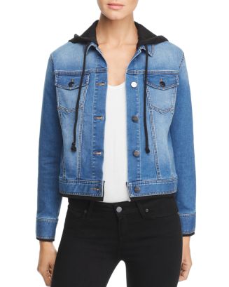 Kenneth Cole Layered-Effect Hooded Denim Jacket | Bloomingdale's
