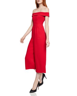 off the shoulder cropped jumpsuit