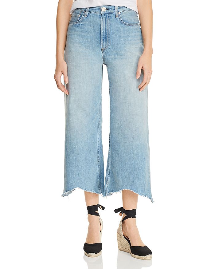 Rag & Bone Ruth High-rise Cropped Wide-leg Jeans In Clean Frant - 100% Exclusive