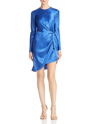 Michelle Mason Silk Twist-Waist Mini Dress | Bloomingdale's