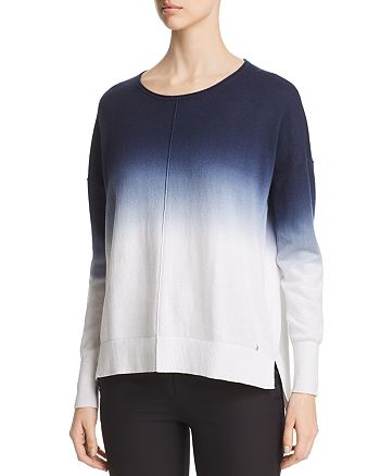 Donna Karan Boat Neck Dip-Dyed Sweater | Bloomingdale's