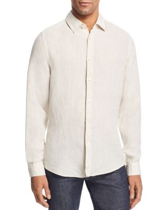 BOSS Lukas Linen Slim Fit Shirt | Bloomingdale's