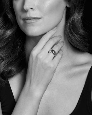 18K Yellow Gold & Sterling Silver High Bar Plate Ring