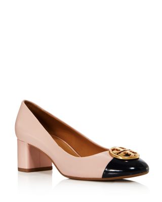 tory burch stacked heel