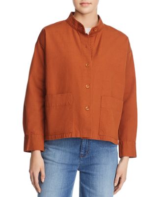 Eileen Fisher Petites - Mandarin Collar Jacket