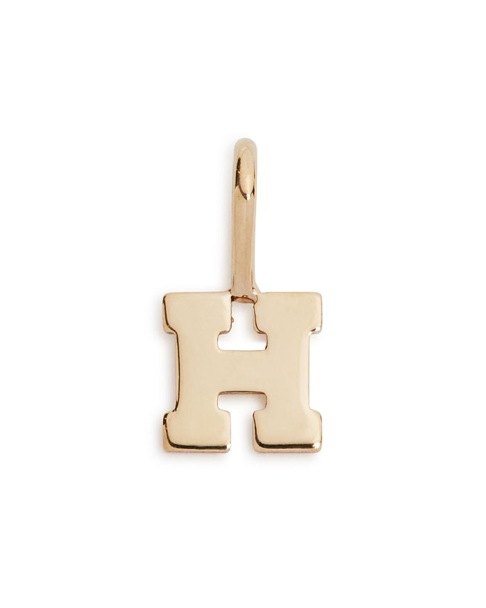 Zoë Chicco 14k Yellow Gold Initial Charm In H/gold