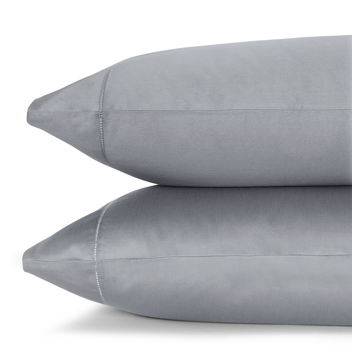 Frette Essentials Single Ajour King Pillowcase, Pair In Gray Cliff
