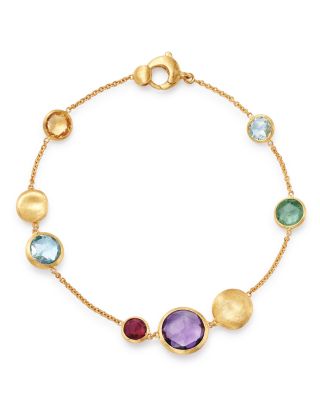 Marco Bicego 18K Yellow Gold Jaipur Color Gemstone Station Bracelet ...