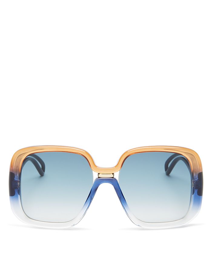 Givenchy Women's Oversized Square Sunglasses, 55mm In Brown Blue/blue