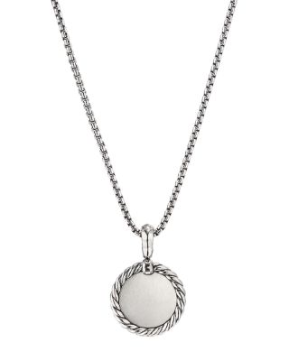 Sterling Silver Cable Collectibles Initial Charm Necklace with Diamonds, 18"