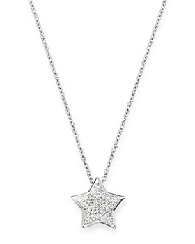 Bloomingdale's - Pavé Diamond Star Pendant Necklace in 14K White Gold, 0.08 ct. t.w. - 100% Exclusive