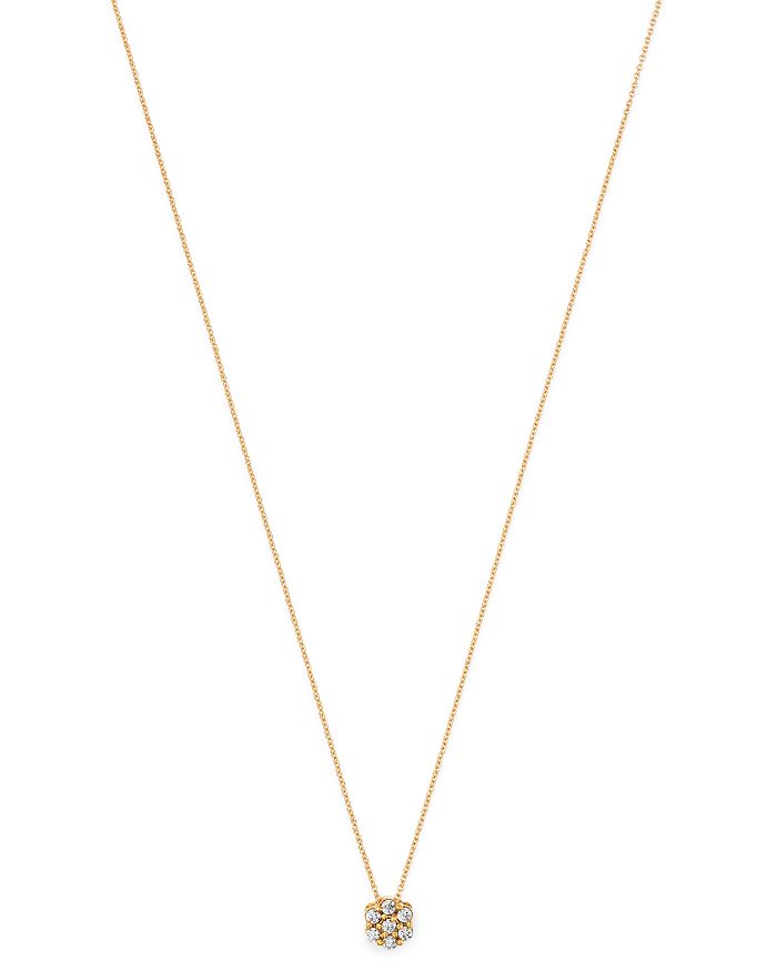 Bloomingdale's Diamond Cluster Pendant Necklace In 14k Yellow Gold, 0.15 Ct. T.w. - 100% Exclusive In White/gold