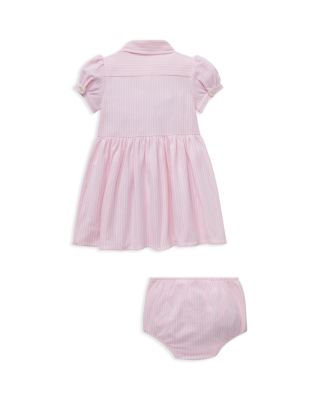 Girls' Striped Oxford Dress & Bloomers Set - Baby