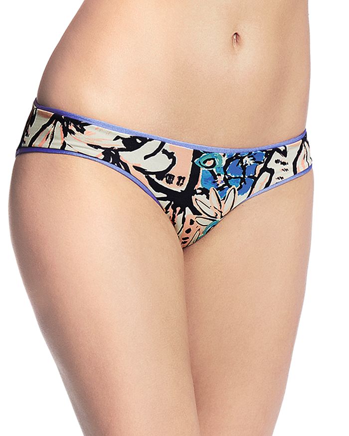 Maaji Ginger Orange Flirt Reversible Bikini Bottoms In Wedgewood