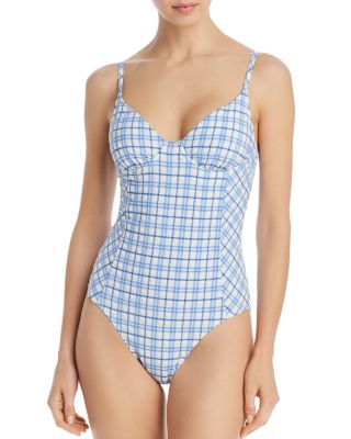 one piece gingham swimsuit