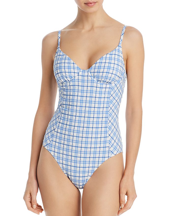 Tory Burch Gingham One Piece Swimsuit | Bloomingdale's