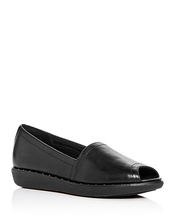 fitflop nadia peep toe loafers
