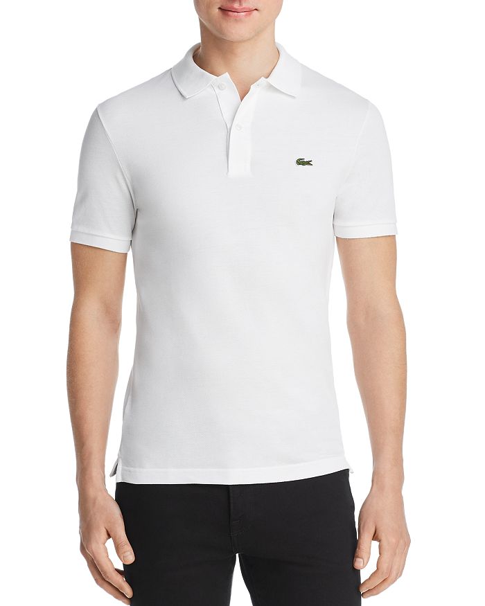 Shop Lacoste Petit Pique Slim Fit Polo Shirt In White