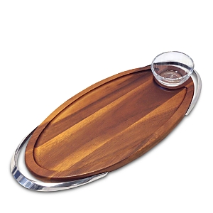 Nambe Luna Serving Board with Dipping Dish - 100% Exclusive
