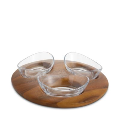 Nambé - Vie Triple Snack Tray Set