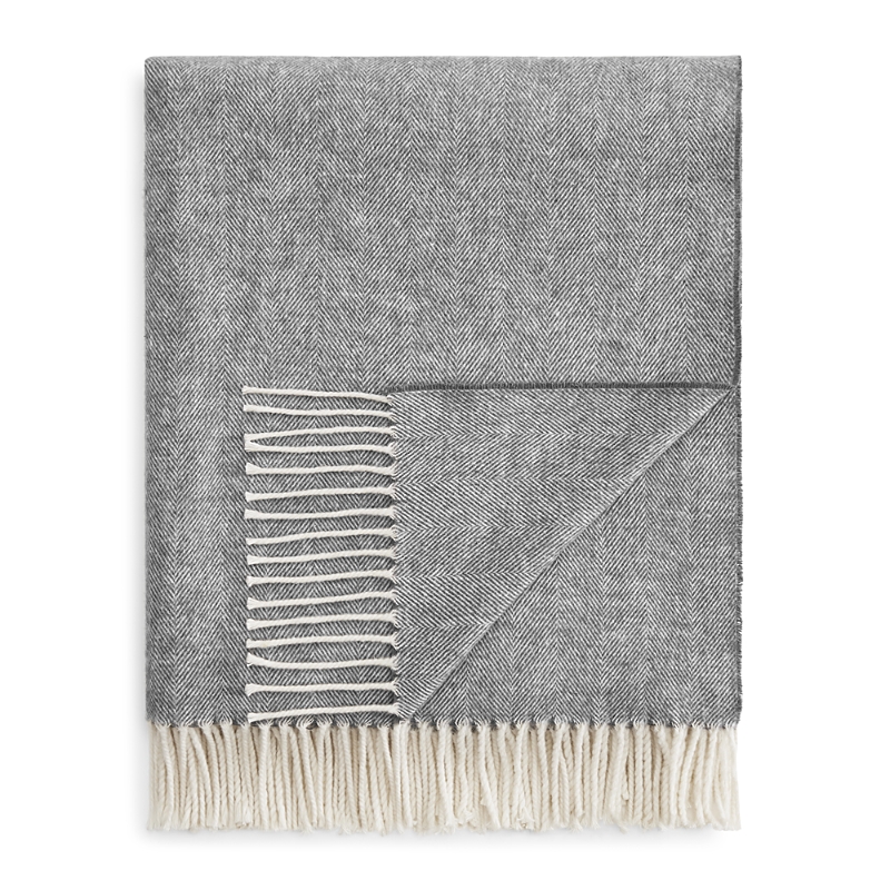 Shop Lands Downunder Italian Herringbone Throw In Charcoal