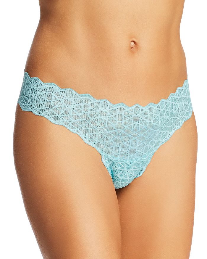 Cosabella Sweet Treat Star Thong In Dusty Turquoise