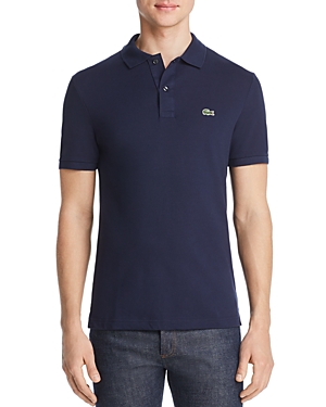 Lacoste Petit Pique Slim Fit Polo Shirt In Navy