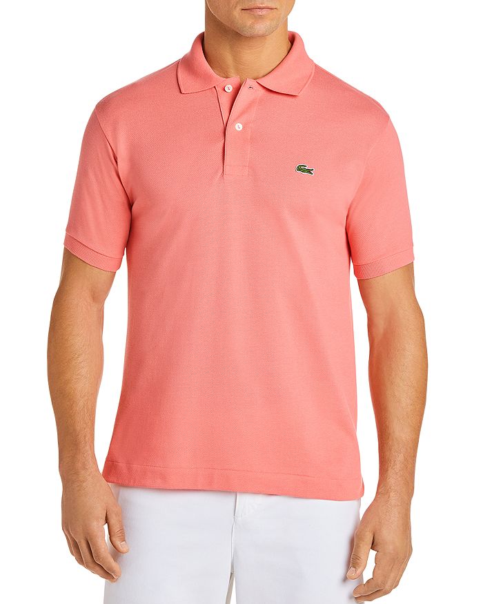 Lacoste Classic Fit Piqué Polo Shirt In Light Pink