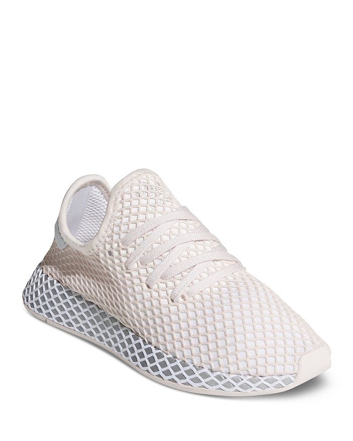 Adidas Originals Women's Deerupt Net Lace Up Sneakers In Orchid Tint/shock Pink