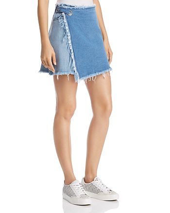 HUE Asymmetrical Denim Skirt | Bloomingdale's