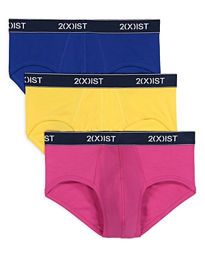 2(x)ist Cotton Contour Pouch Briefs, Pack Of 3 In Yellow/pink/blue