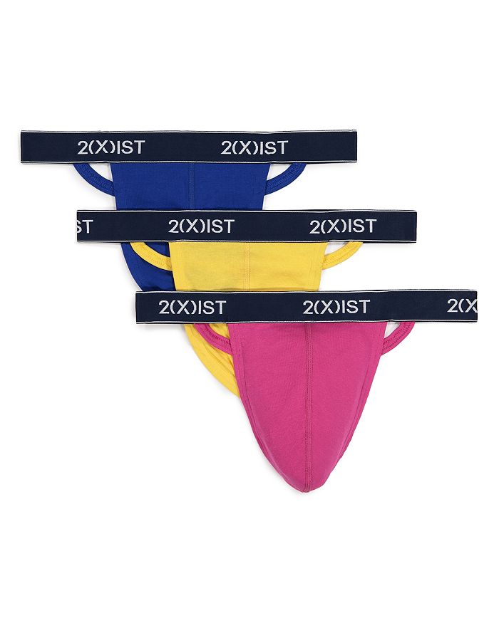 2(x)ist Cotton Thong, Pack Of 3 In Yellow/pink/blue