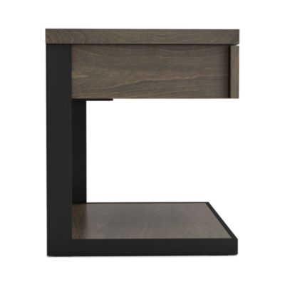 Clark 1-Drawer C-Shaped Nightstand