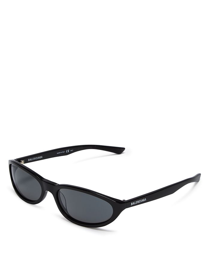 Balenciaga Women's Oval Sunglasses, 59mm In Black/gray Solid