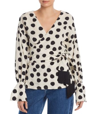 No Frills by Mother of Pearl - Faux Pearl Cuff Wrap Top