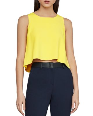 BCBGMAXAZRIA Slit-Back Crop Top 