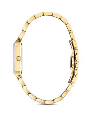 Futuro Quadra Gold-Tone Link Bracelet Watch, 20mm x 32mm
