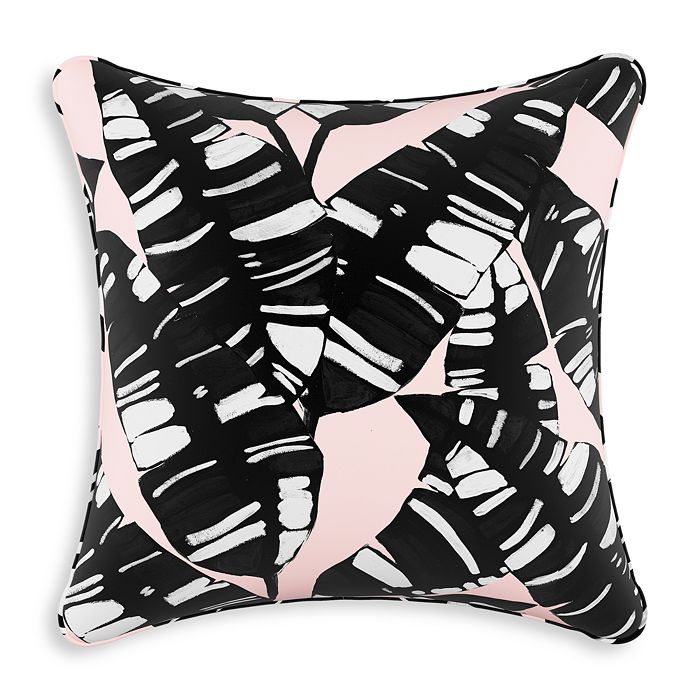Sparrow & Wren Down Pillow In Palm Springs, 20 X 20 In Blush Black